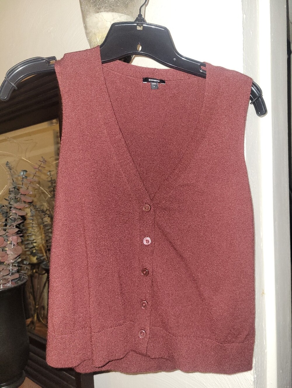 New EXPRESS Maroon Sleeveless Sweater S